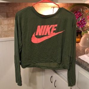 Nike crop top long sleeve